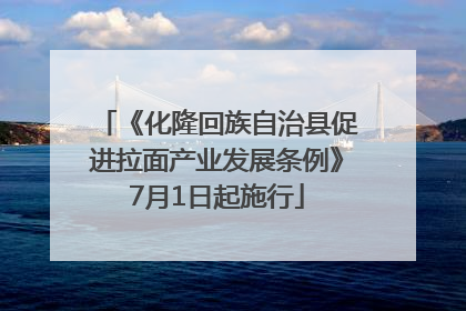 《化隆回族自治县促进拉面产业发展条例》7月1日起施行