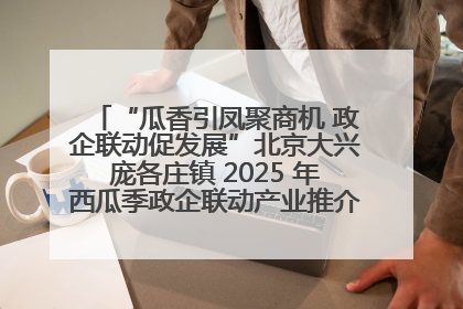 “瓜香引凤聚商机 政企联动促发展”北京大兴庞各庄镇 2025 年西瓜季政企联动产业推介活动圆满举行