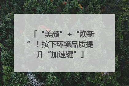 “美颜”+“焕新”！按下环境品质提升“加速键”