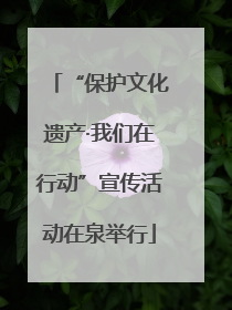“保护文化遗产·我们在行动”宣传活动在泉举行
