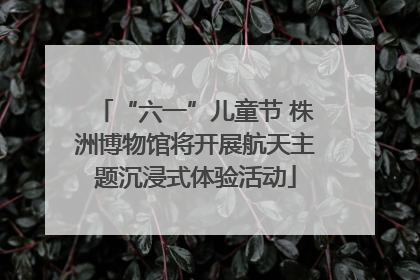 “六一”儿童节 株洲博物馆将开展航天主题沉浸式体验活动