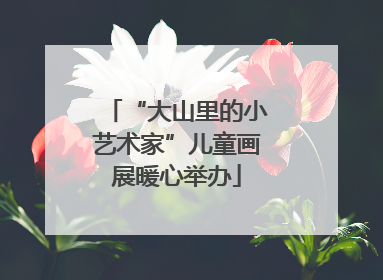 “大山里的小艺术家”儿童画展暖心举办