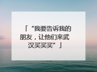 “我要告诉我的朋友，让他们来武汉买买买”