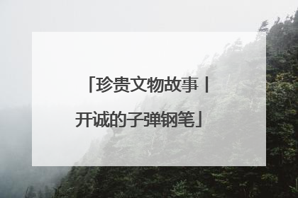 珍贵文物故事丨开诚的子弹钢笔