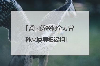 爱国侨领柯全寿曾孙来厦寻根谒祖