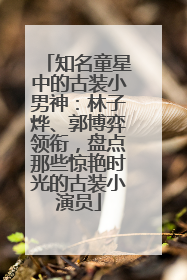 知名童星中的古装小男神：林子烨、郭博弈领衔，盘点那些惊艳时光的古装小演员