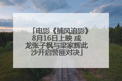 电影《捕风追影》8月16日上映 成龙张子枫与梁家辉此沙开启警匪对决