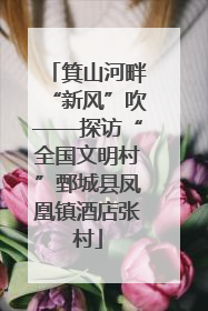 箕山河畔“新风”吹——探访“全国文明村”鄄城县凤凰镇酒店张村