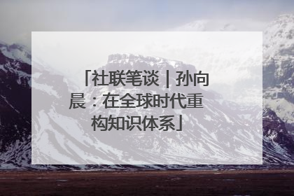 社联笔谈｜孙向晨：在全球时代重构知识体系