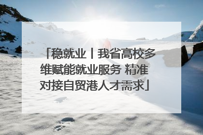 稳就业丨我省高校多维赋能就业服务 精准对接自贸港人才需求