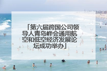 第六届跨国公司领导人青岛峰会通用航空和低空经济发展论坛成功举办