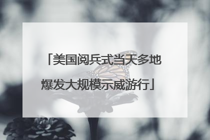 美国阅兵式当天多地爆发大规模示威游行