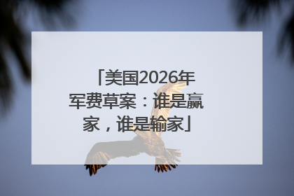 美国2026年军费草案：谁是赢家，谁是输家