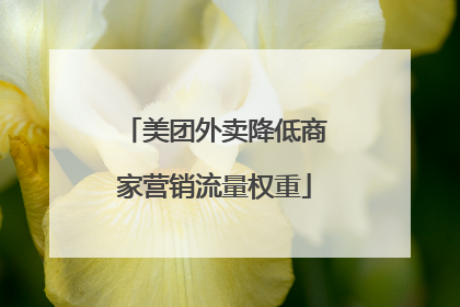 美团外卖降低商家营销流量权重