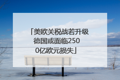 美欧关税战若升级 德国或面临2500亿欧元损失