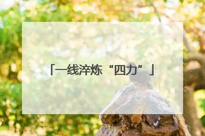 一线淬炼“四力”