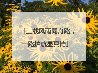 三载风雨同舟路，一路护航显真情
