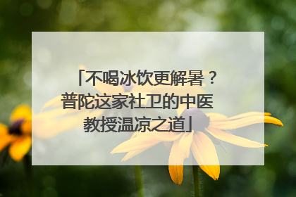 不喝冰饮更解暑？普陀这家社卫的中医教授温凉之道