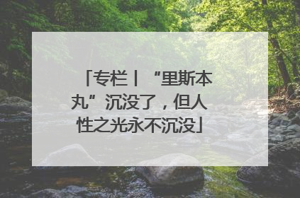 专栏丨“里斯本丸”沉没了，但人性之光永不沉没