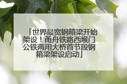 世界最宽钢箱梁开始架设！甬舟铁路西堠门公铁两用大桥首节段钢箱梁架设启动