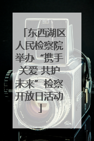 东西湖区人民检察院举办“携手关爱 共护未来”检察开放日活动