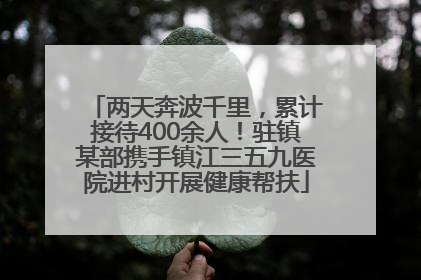 两天奔波千里，累计接待400余人！驻镇某部携手镇江三五九医院进村开展健康帮扶
