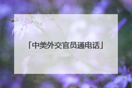 中美外交官员通电话
