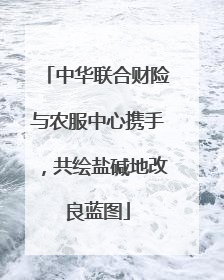 中华联合财险与农服中心携手，共绘盐碱地改良蓝图
