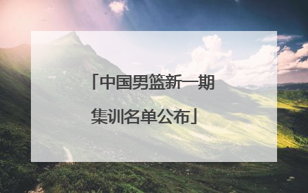 中国男篮新一期集训名单公布