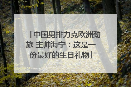 中国男排力克欧洲劲旅 主帅海宁：这是一份最好的生日礼物
