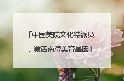 中国美院文化特派员，激活南浔美育基因