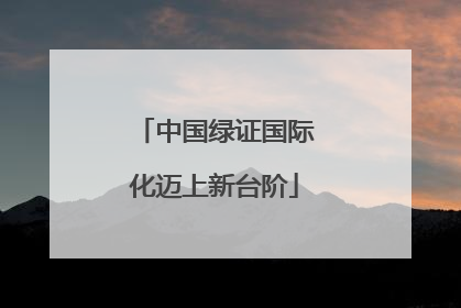 中国绿证国际化迈上新台阶