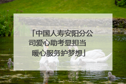 中国人寿安阳分公司爱心助考显担当 暖心服务护梦想