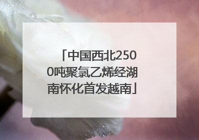 中国西北2500吨聚氯乙烯经湖南怀化首发越南