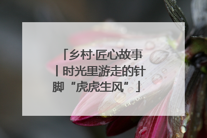 乡村·匠心故事丨时光里游走的针脚“虎虎生风”