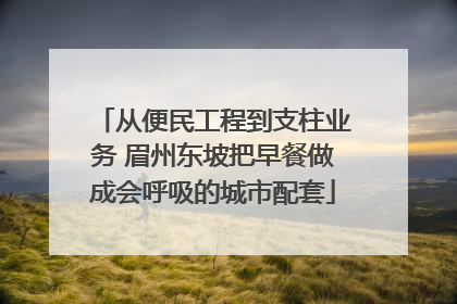 从便民工程到支柱业务 眉州东坡把早餐做成会呼吸的城市配套