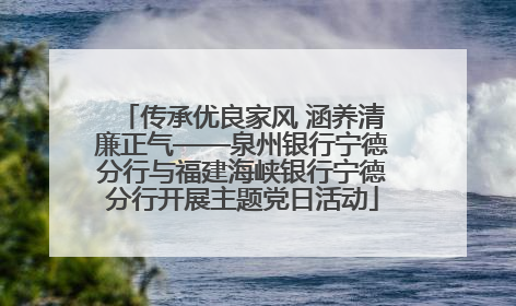 传承优良家风 涵养清廉正气——泉州银行宁德分行与福建海峡银行宁德分行开展主题党日活动