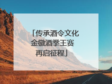 传承酒令文化 金徽酒拳王赛再启征程