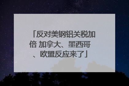 反对美钢铝关税加倍 加拿大、墨西哥、欧盟反应来了