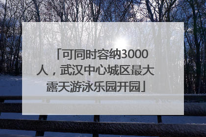 可同时容纳3000人，武汉中心城区最大露天游泳乐园开园