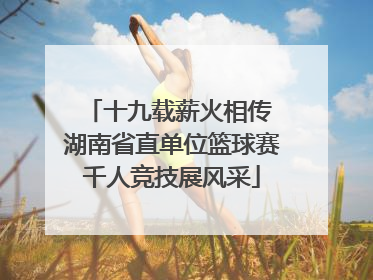 十九载薪火相传 湖南省直单位篮球赛千人竞技展风采