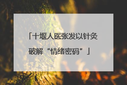 十堰人医张发以针灸破解“情绪密码”