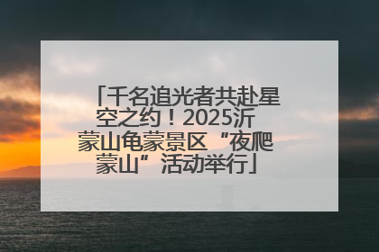千名追光者共赴星空之约！2025沂蒙山龟蒙景区“夜爬蒙山”活动举行