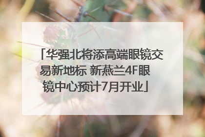 华强北将添高端眼镜交易新地标 新燕兰4F眼镜中心预计7月开业