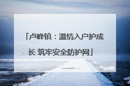 卢峰镇：温情入户护成长 筑牢安全防护网