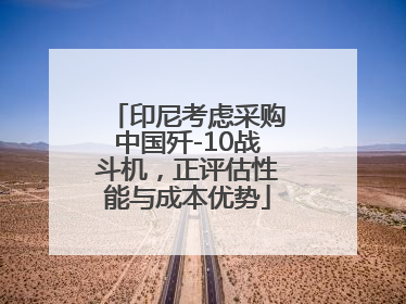 印尼考虑采购中国歼-10战斗机，正评估性能与成本优势