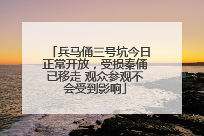 兵马俑三号坑今日正常开放，受损秦俑已移走 观众参观不会受到影响