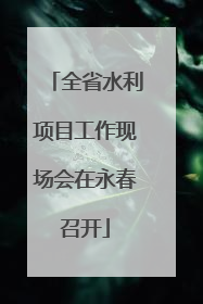 全省水利项目工作现场会在永春召开