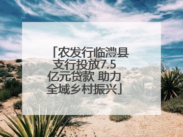 农发行临澧县支行投放7.5亿元贷款 助力全域乡村振兴