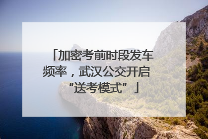 加密考前时段发车频率，武汉公交开启“送考模式”